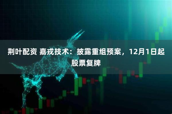 荆叶配资 嘉戎技术：披露重组预案，12月1日起股票复牌